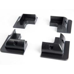 Hoeksteunen zwart voor hard zonnepaneel (set van 4)