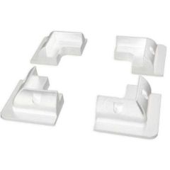 Hoeksteunen wit voor hard zonnepaneel (set van 4)