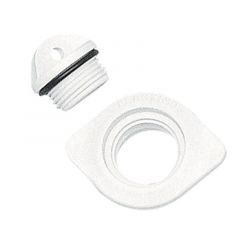 Afvoerplug voor kuip met stop wit 48x36