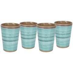 Bo-Camp-melamine-bekers-set-4-stuks-Ø8,5cm-aqua-lightweight-durabel-vaatwasmachinebestendig