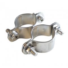 Buiskapbeslag - Dubbele buisclip los 360 RVS 25MM
