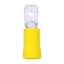  Kabelschoen met tong 6,3mm geel, 5 stuks