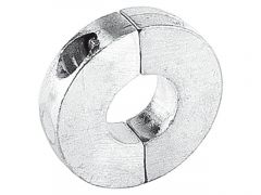 Schroefas anode aluminium vlak 35mm