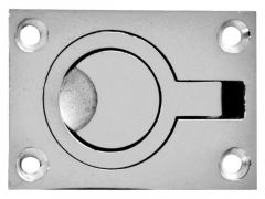 Luikring rvs flush  63x44mm