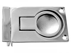 Luikring rvs flush  57x40mm met sluiting