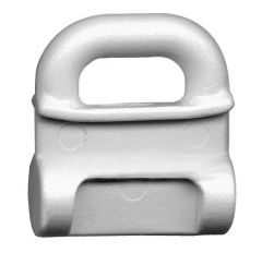 Mastslede rond 8.9mm wit