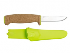 Drijvend bootmes met Kurk handvat. Morakniv Robe Floating Serrated Knife geel