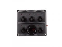 schakelpaneel-antraciet-5-groepen-voltmeter-spanningsmeter