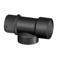 T-stuk met draad, 1½", zwart