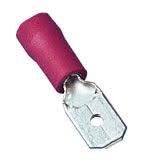 Kabelschoen Tong 6,3mm rood, 5 stuks
