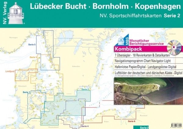 NV Atlas waterkaart Serie 2 gebied:Lübecker Bucht - Bornholm - Watersport Enkhuizen